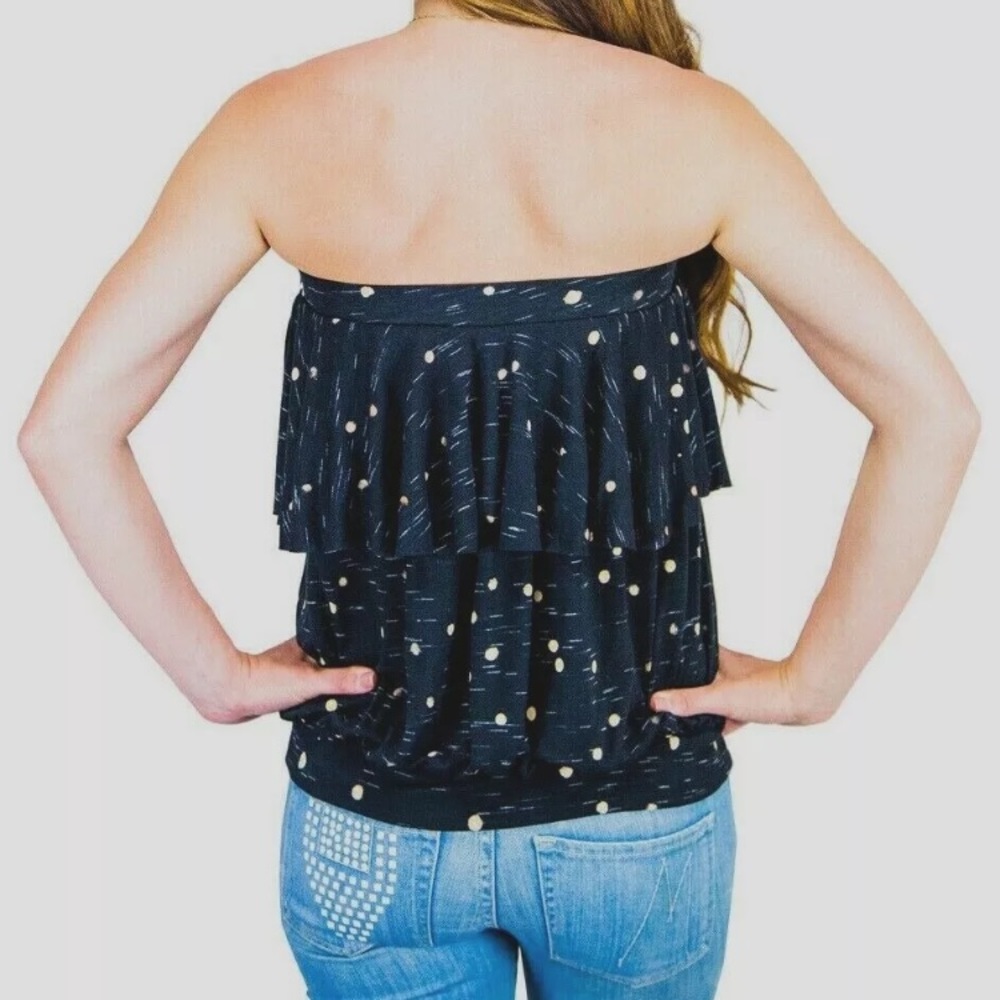 Free People Stardust Galaxy tube top black gold M - Picture 3 of 4